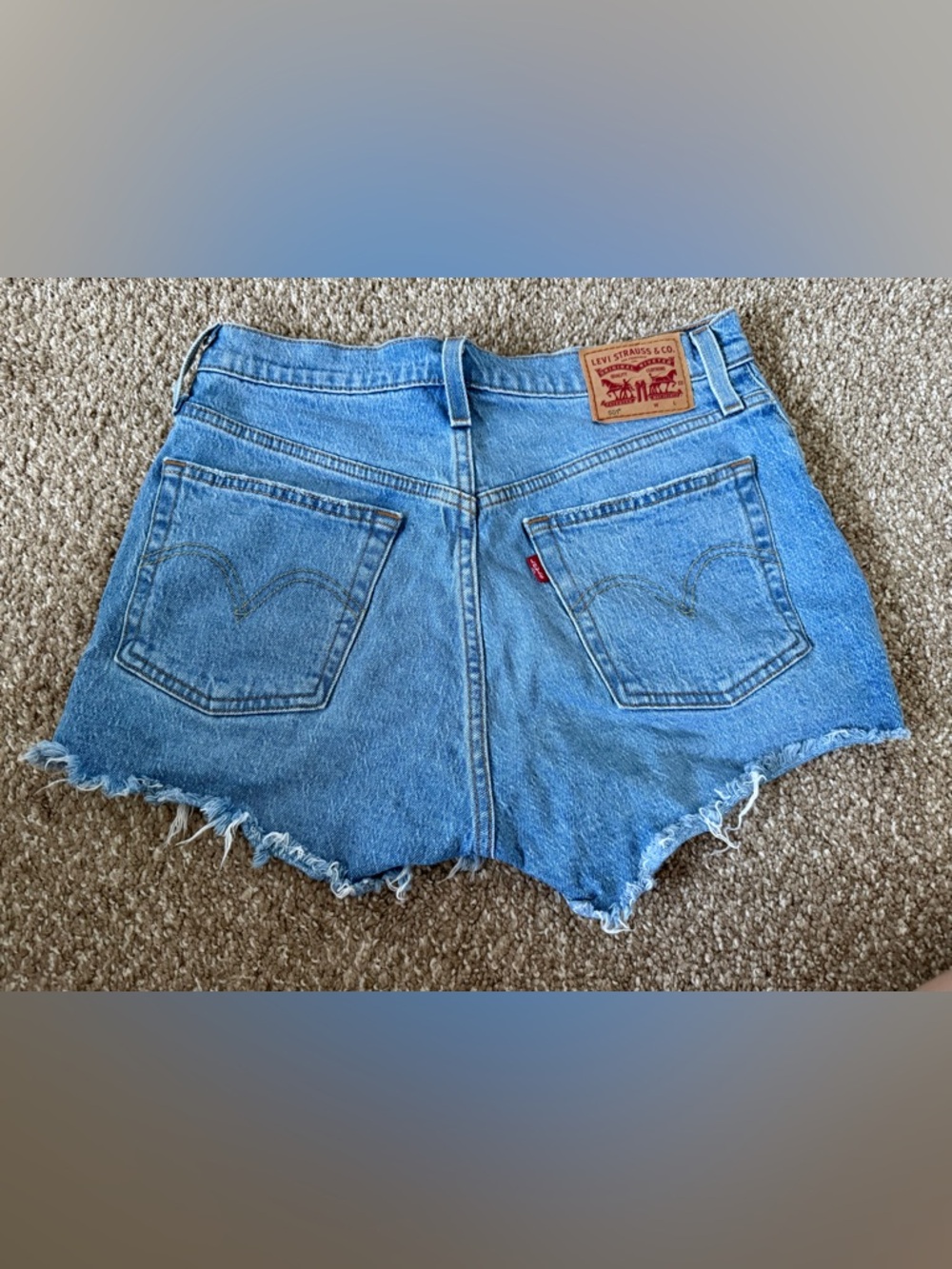 LEVI’S 501 Distressed Blue Denim Women's Shorts - Picture 4 of 5